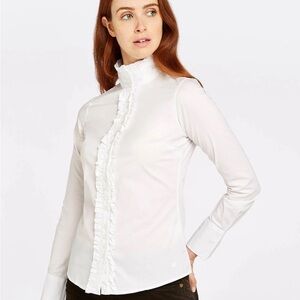 Dubarry White Chamomile Ruffled Blouse